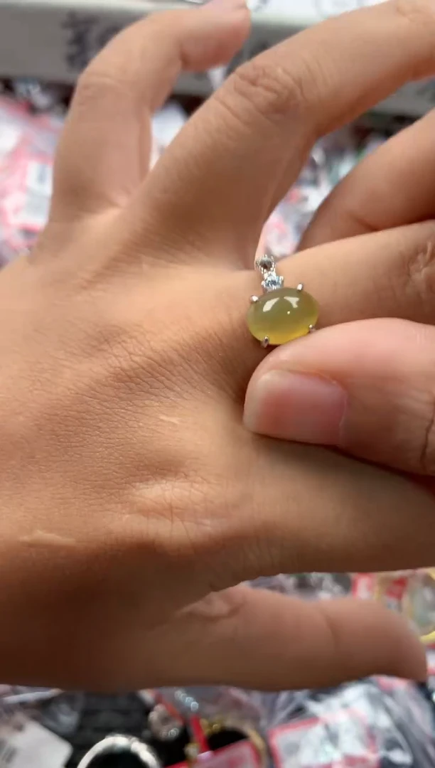 银S925镶嵌戒指翡翠333                1