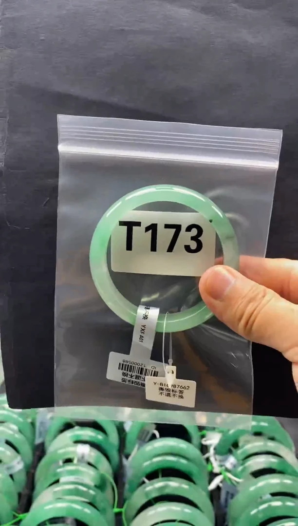 未镶嵌手镯石英质玉（非洲翠）55圈口T173