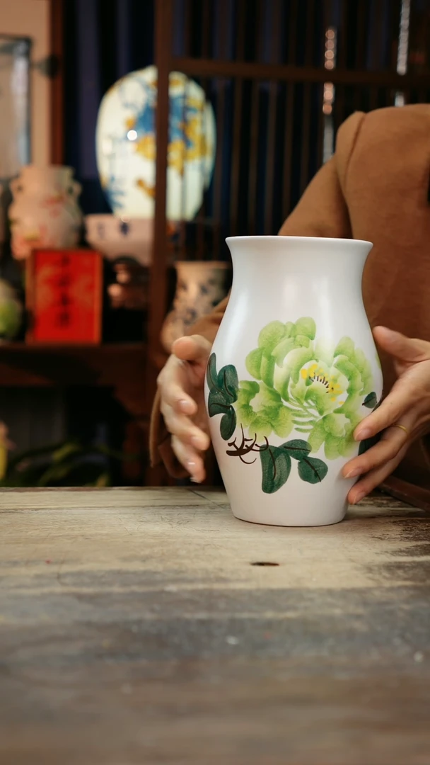 【闪购商品】瓷片景德镇纯手工釉下彩精品花瓶