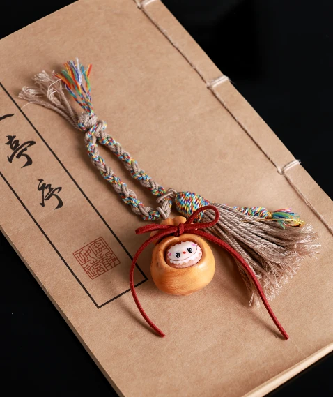 手工绳艺黄杨木挂件