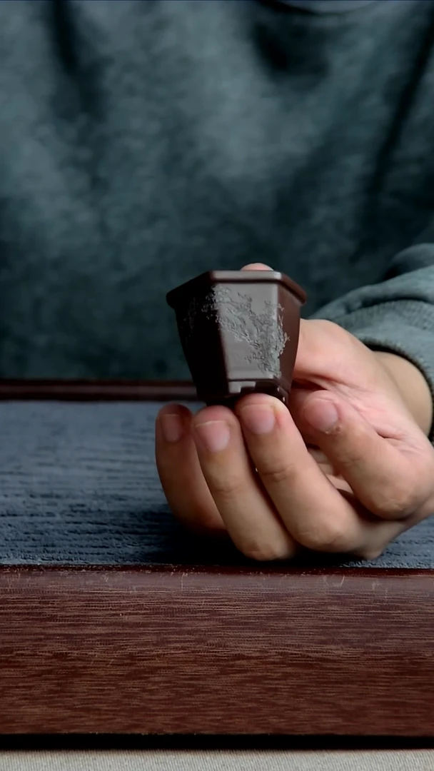 紫砂花盆3*3内径尺寸  梅花