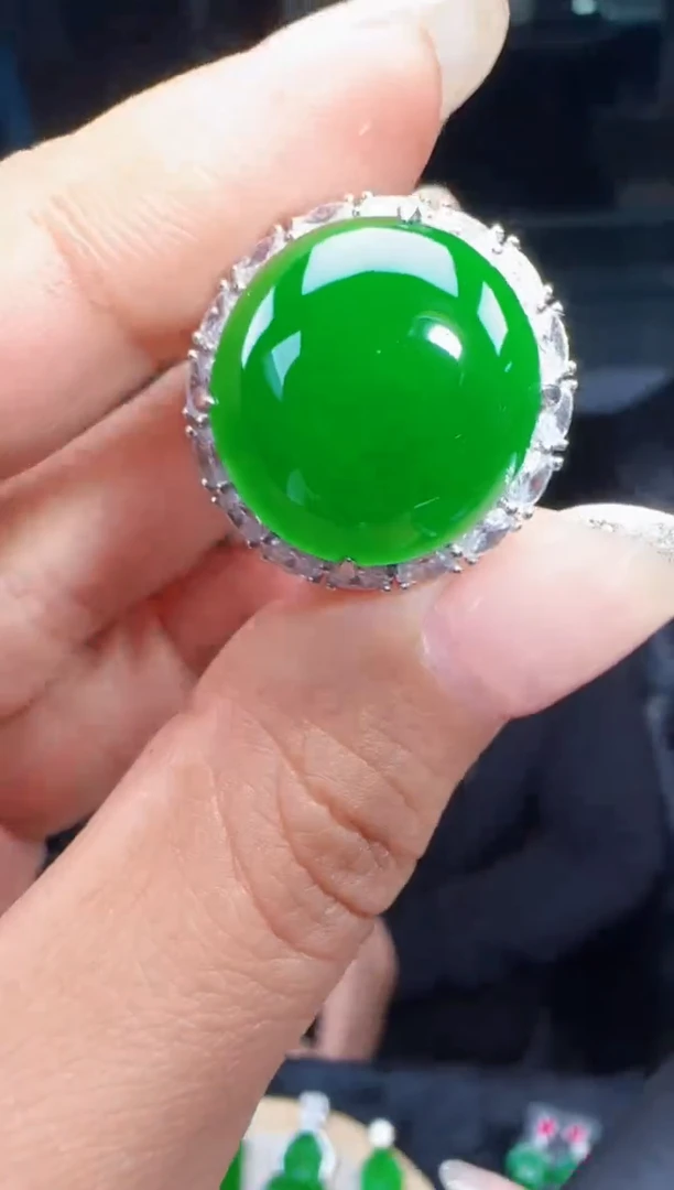 未镶嵌定制翡翠翡翠戒指136