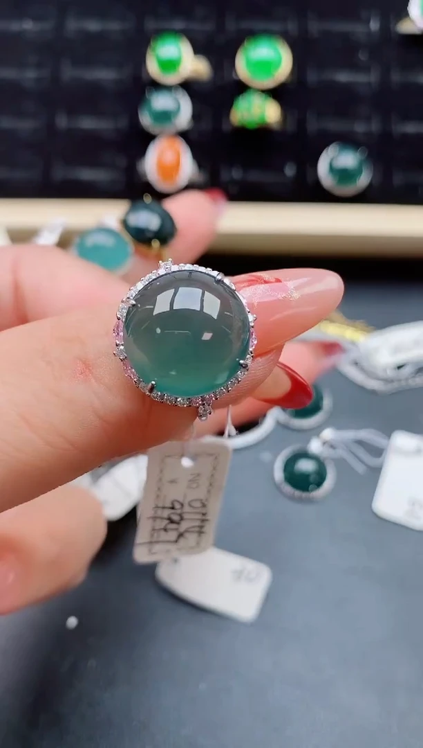 【闪购商品】翡翠戒指银S925镶嵌5080505