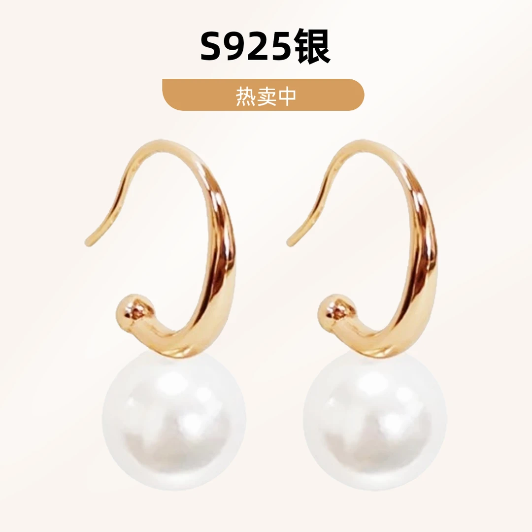 925银耳饰 复古/宫廷风格精致耳环女百搭法式耳坠日韩设计E1049