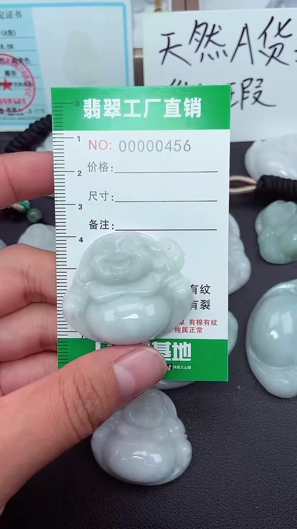 颈饰未镶嵌翡翠缅甸天然翡翠微微瑕0456