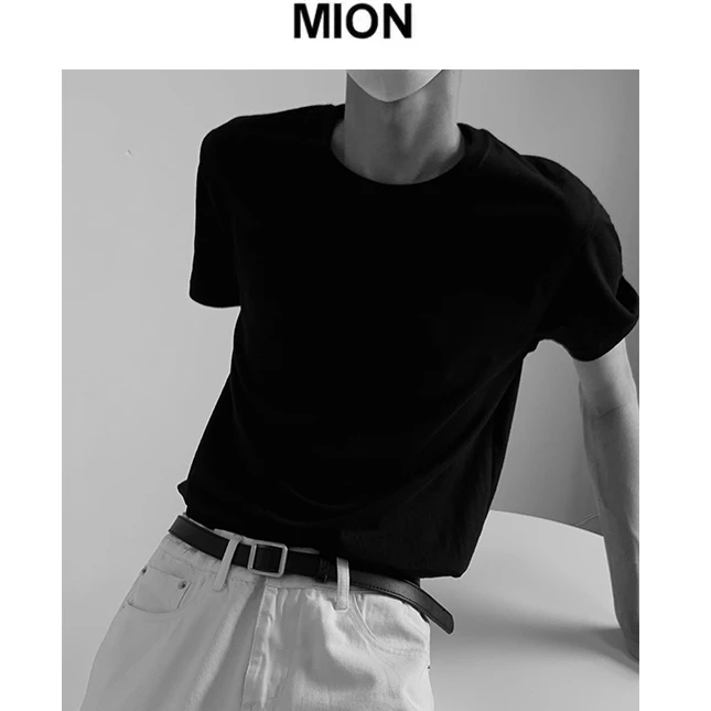 MION基础款黑色短袖高级纯色