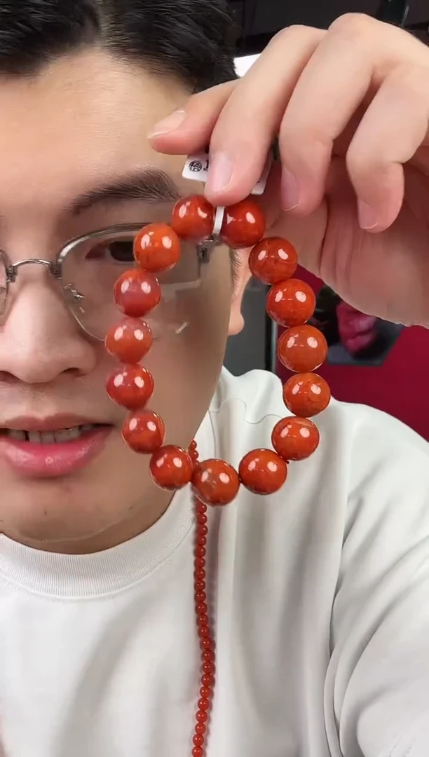 南红玛瑙瓦西手串14+未镶嵌一个/条