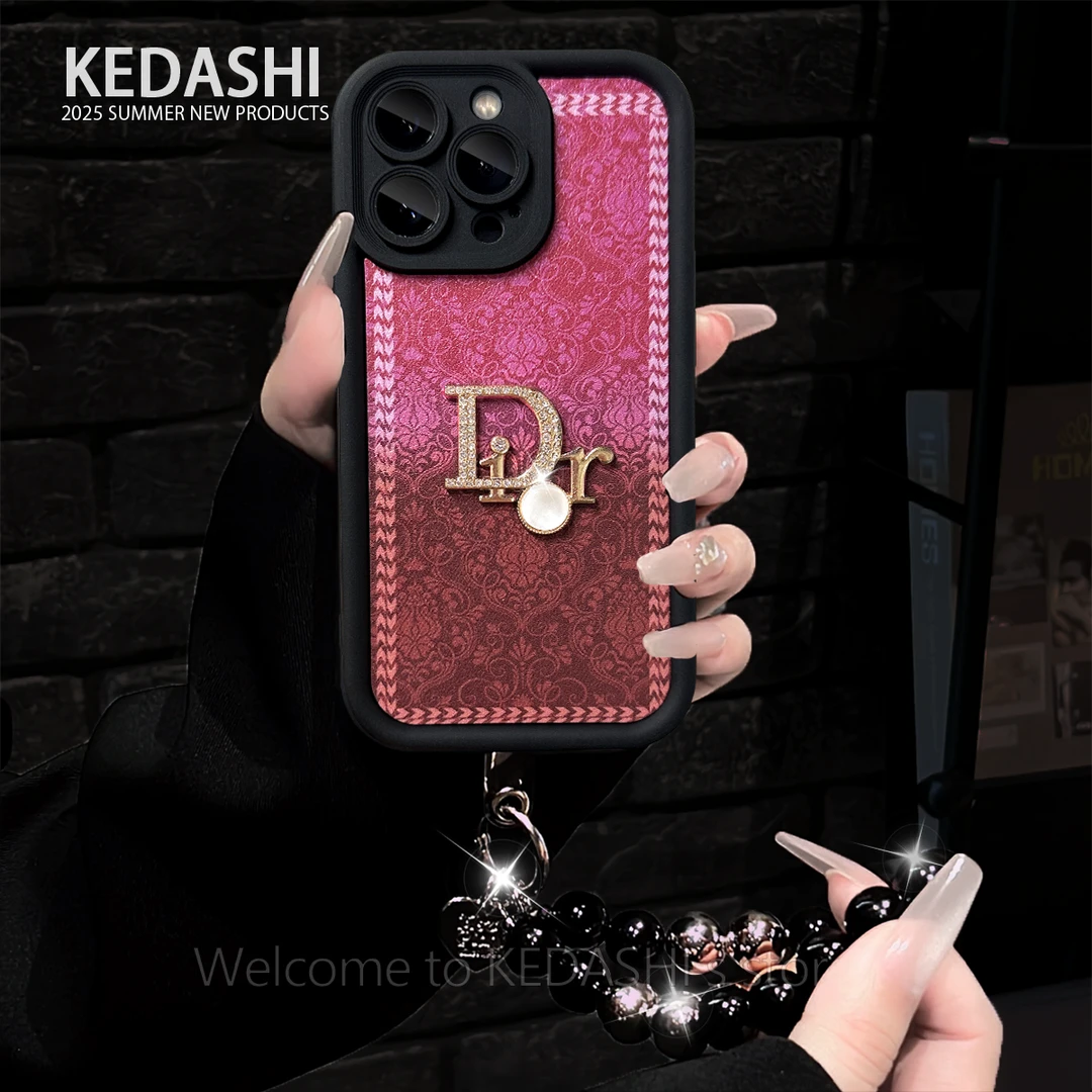 渐变图腾DR天眼羊皮适用苹果17PROMAX华为VIVO/OPPO手链手机壳女