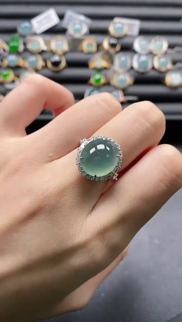 【闪购商品】翡翠戒指银S925镶嵌11111-