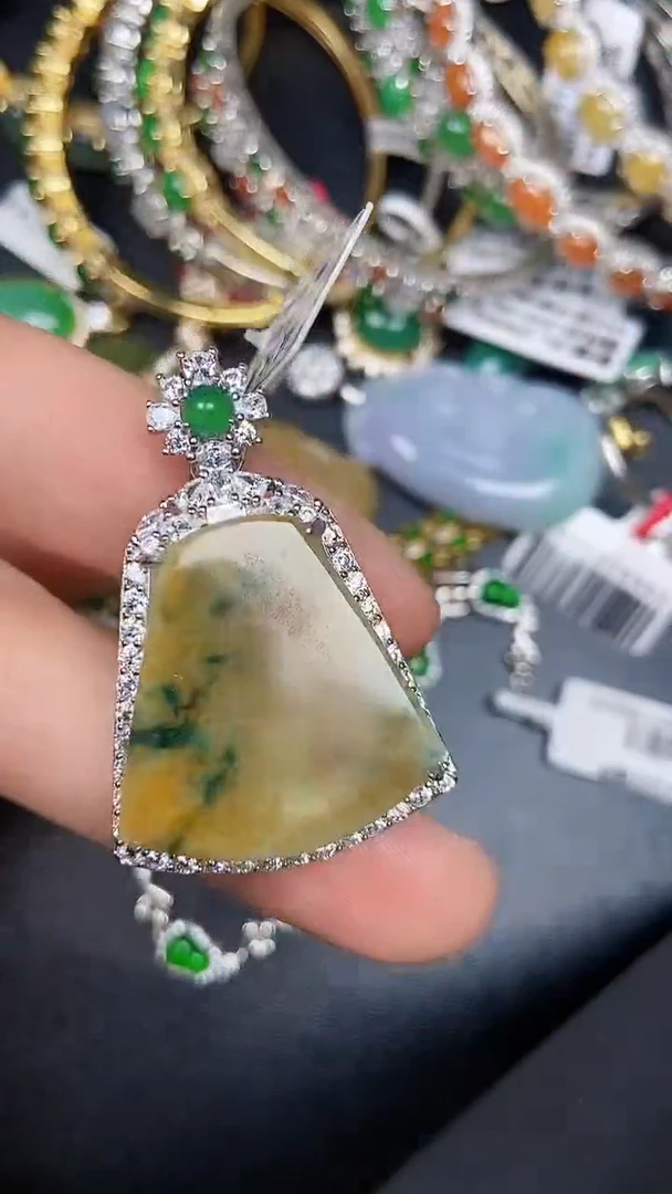 银S925镶嵌戒指翡翠1670