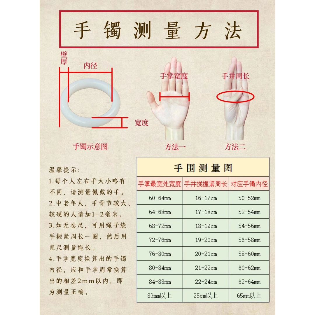 手镯圈口测量方法（勿拍）