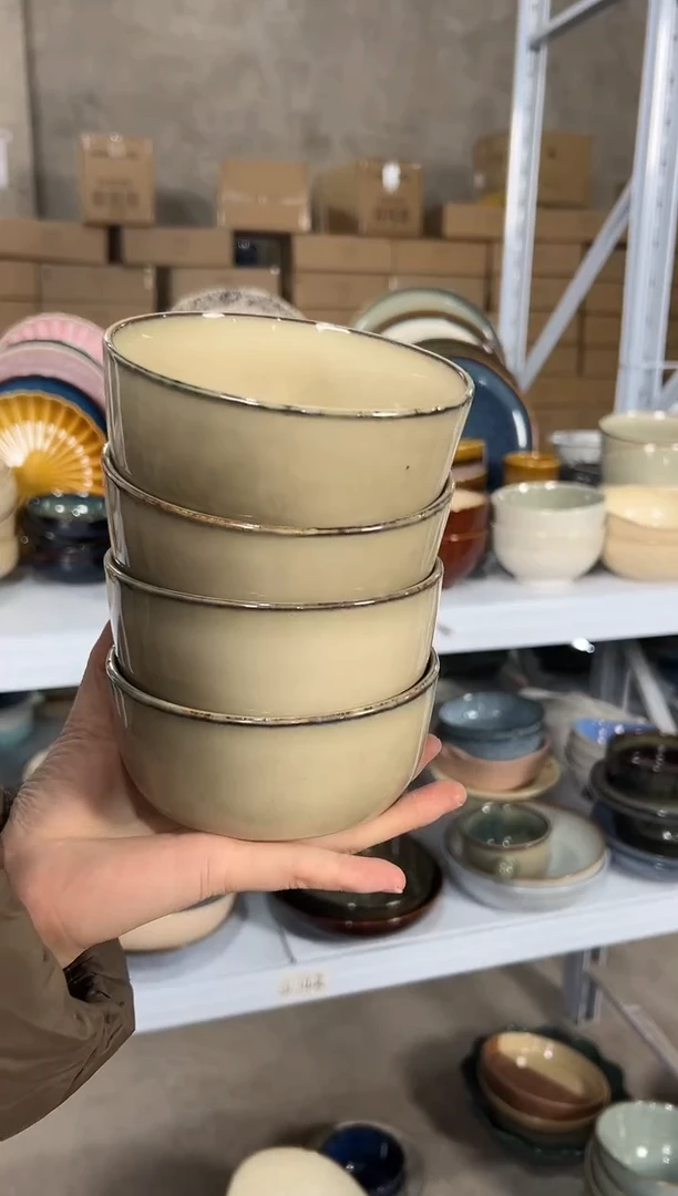 陶瓷外贸尾货瑕疵满20包邮X4 小号米饭碗