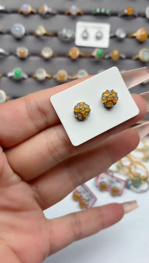 银S925镶嵌戒指翡翠.