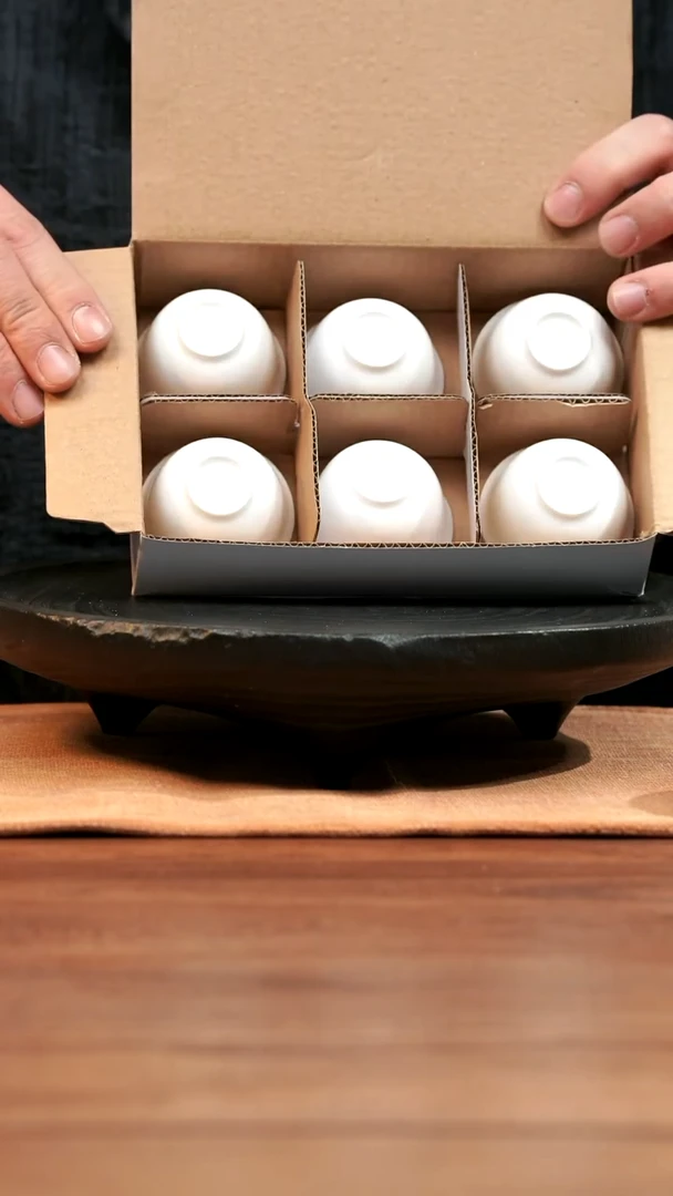 【闪购商品】杯五堂 骨瓷薄胎工夫杯*6