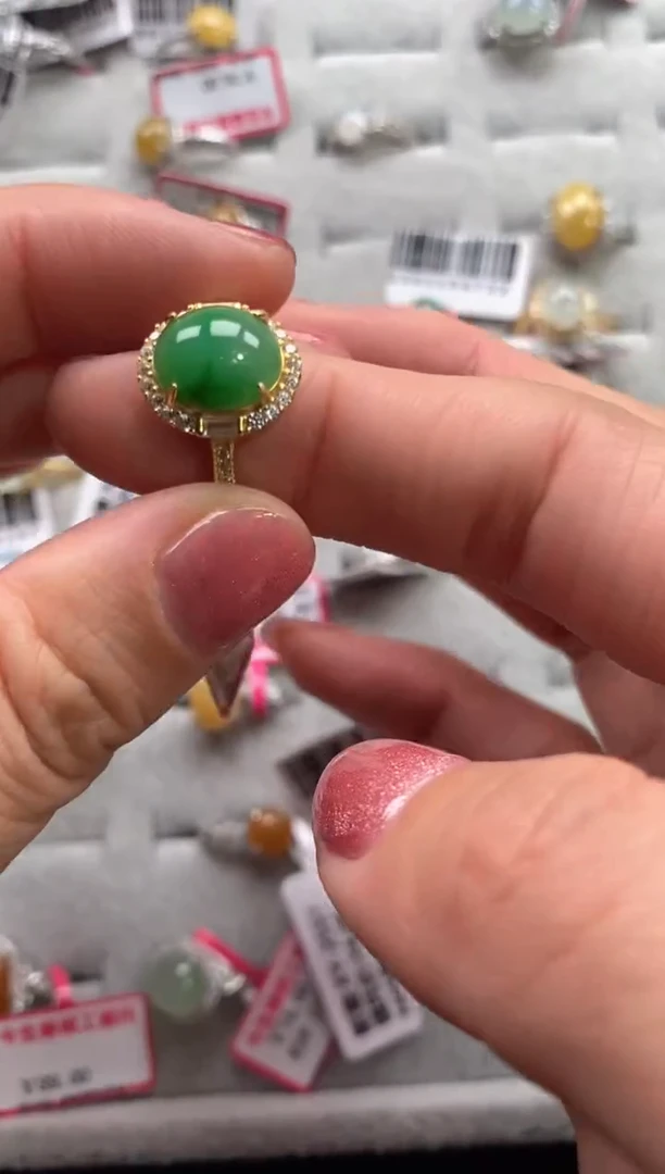 【闪购商品】翡翠戒指银S925镶嵌333333333333