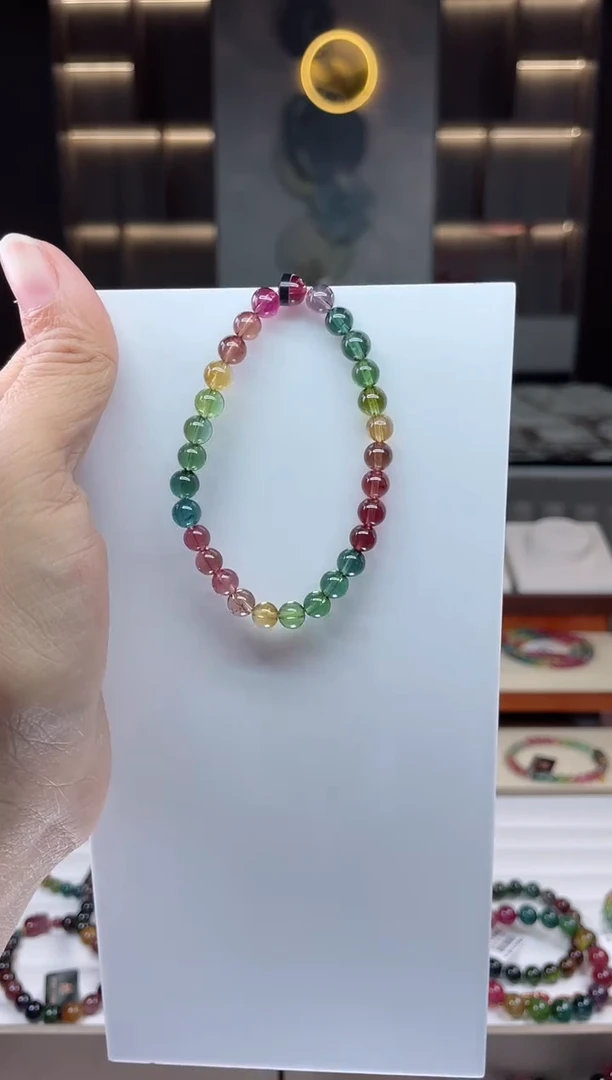 单圈手串未镶嵌碧玺（多样性发一条）Q