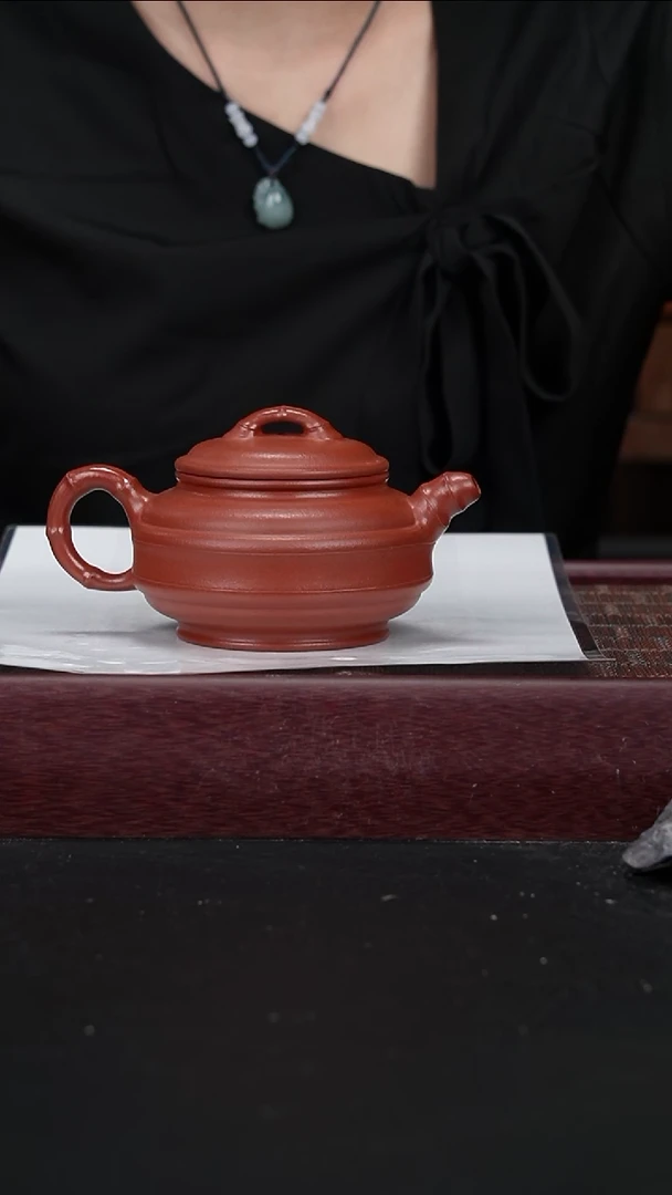 茶壶紫砂zqq战旗  双线竹鼓260cc