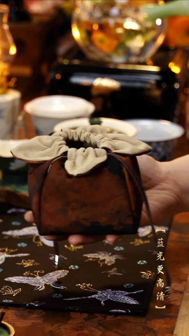 【闪购商品】棱织布艺杯袋花影棱织布艺杯袋花影