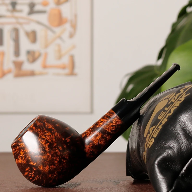 丹麦Sara Eltang萨拉艾尔唐 光面苹果短直斗 手工石楠木烟斗