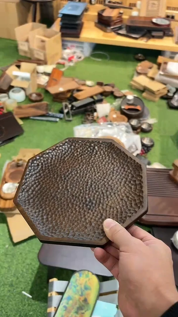 【闪购商品】楠竹锤纹果盘八角盘