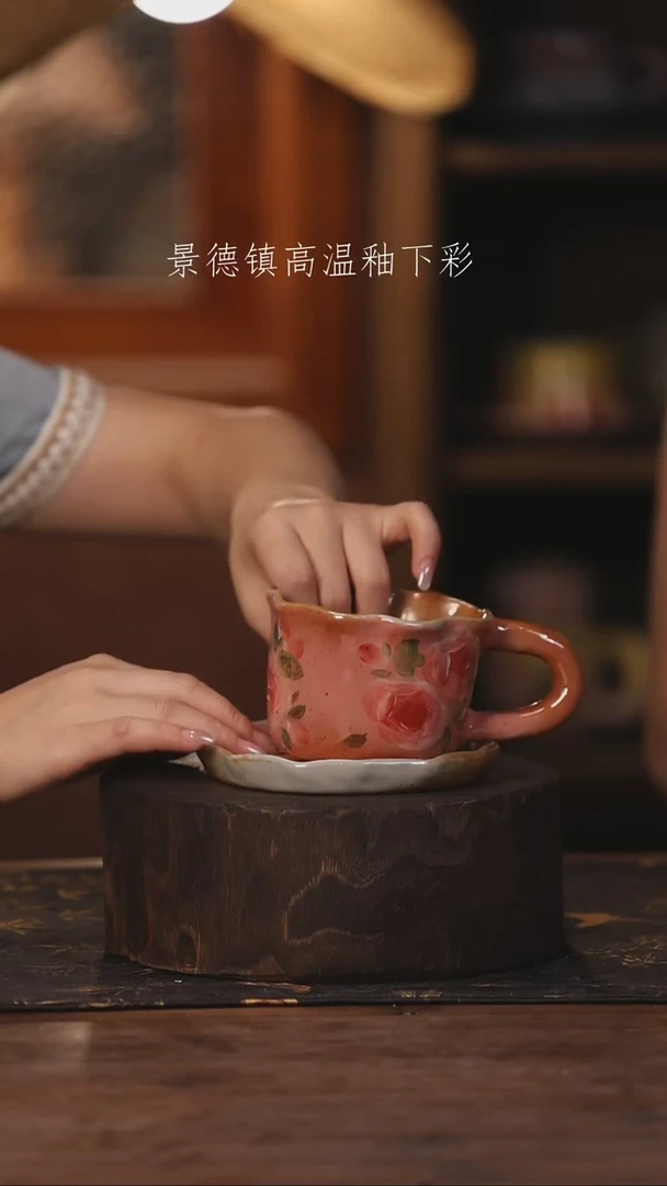 陶瓷景德镇高温釉下手绘陶瓷005
