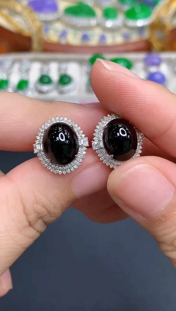 18K金镶嵌翡翠耳饰516-中国好珍宝