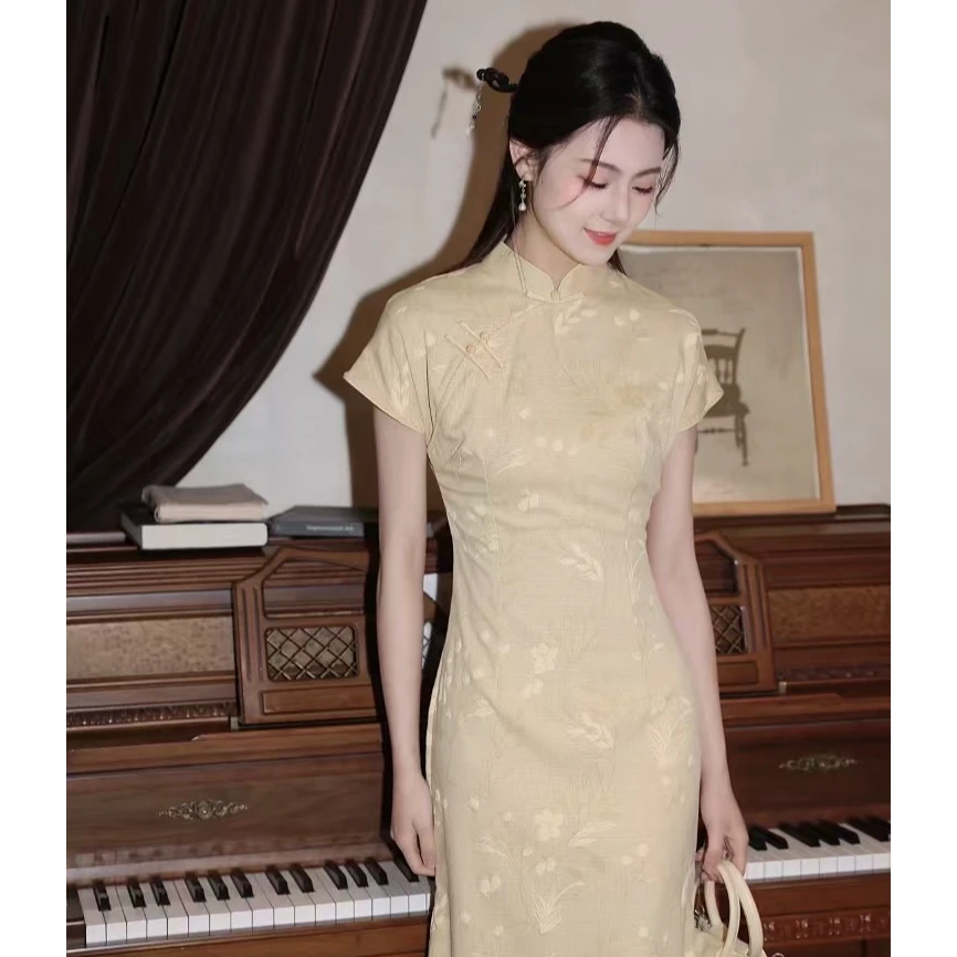 【蓝莓】苏囡囡新中式旗袍2025年新款年轻款气质高级优雅改良旗袍裙