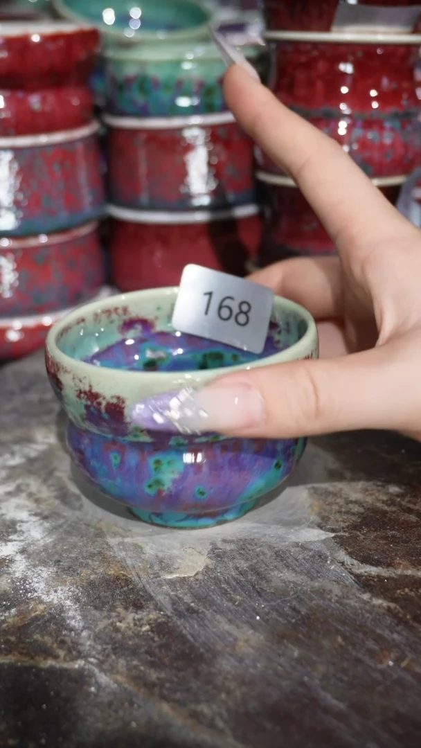 摆件陶精品窑变钧瓷茶器