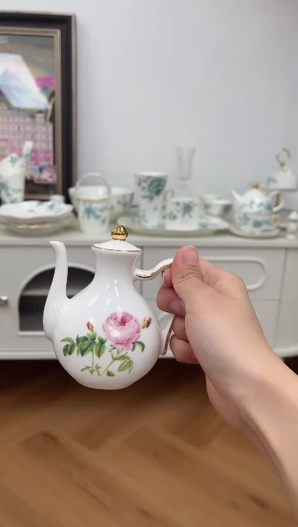 杯玫瑰高骨骨瓷微瑕小壶不退换