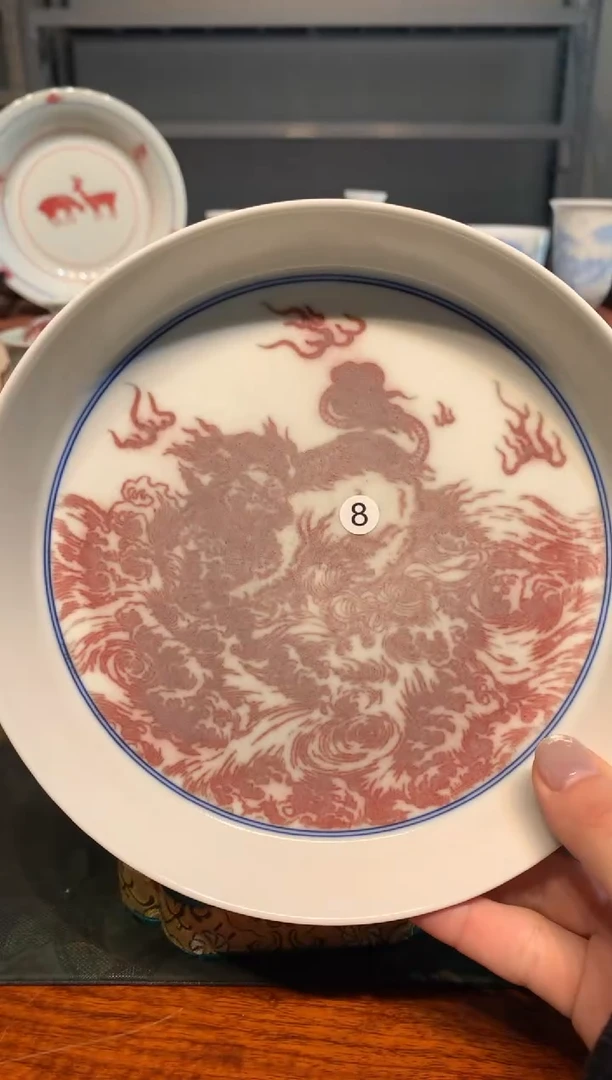 孫*8釉里红狮子壶承微瑕gr192