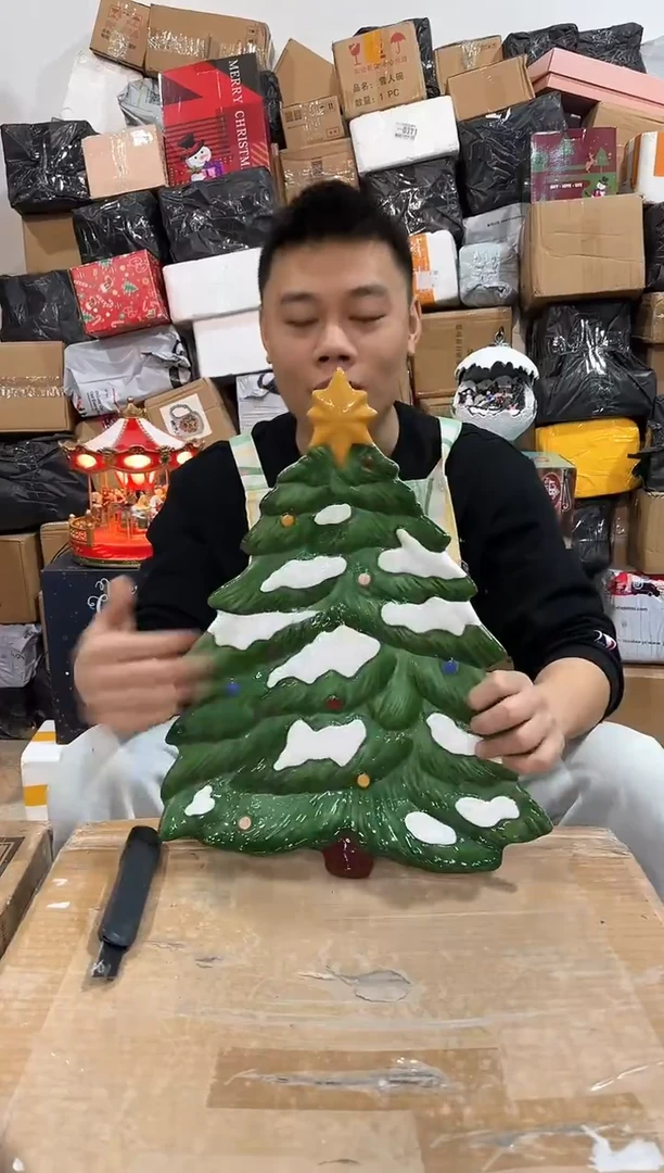 瓷片大号圣诞树餐盘