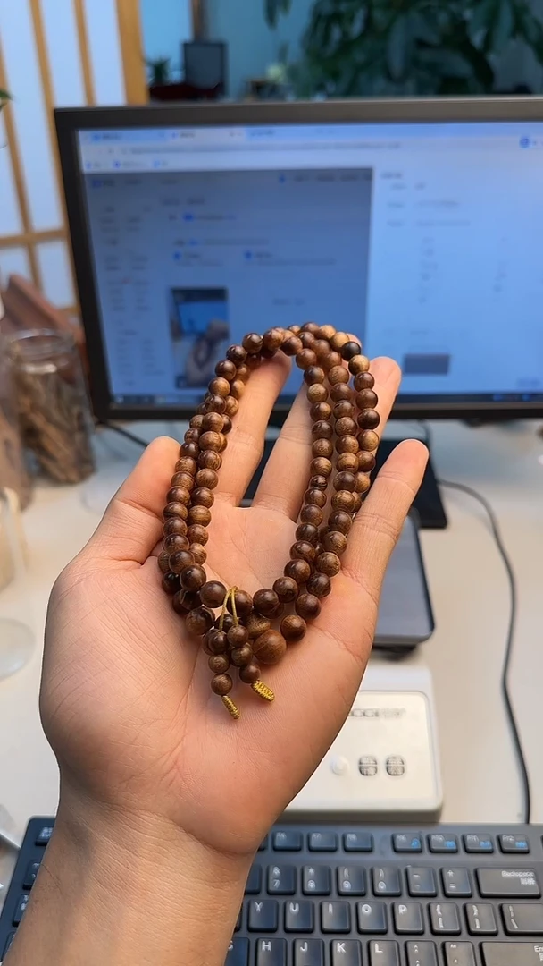 沉香手串芽庄红土沉香