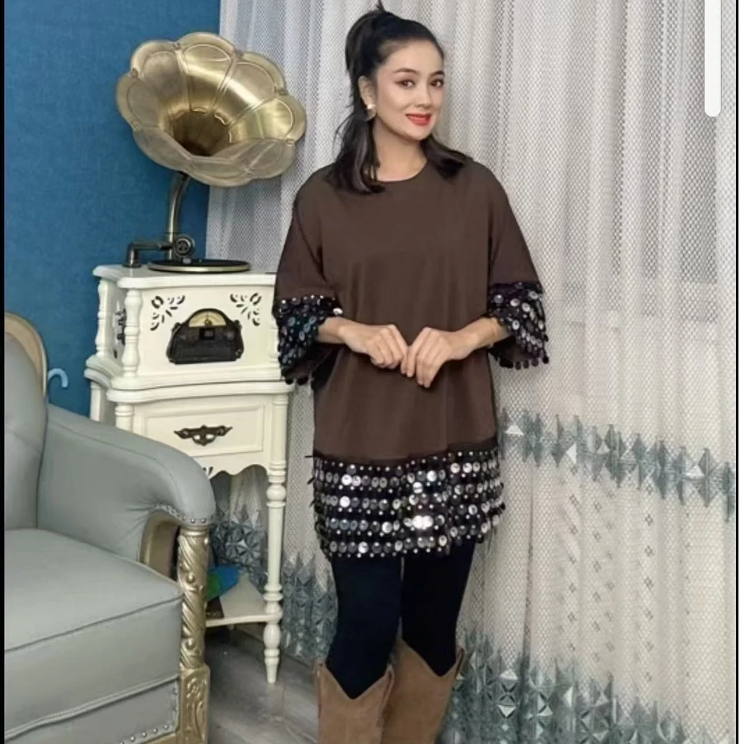 2024艾迪新中式新款气质休闲时尚洋气女装显瘦连衣裙大码