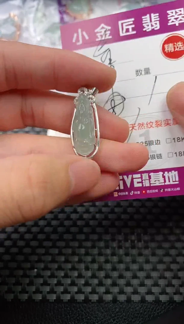 翡翠银S925镶嵌颈饰·