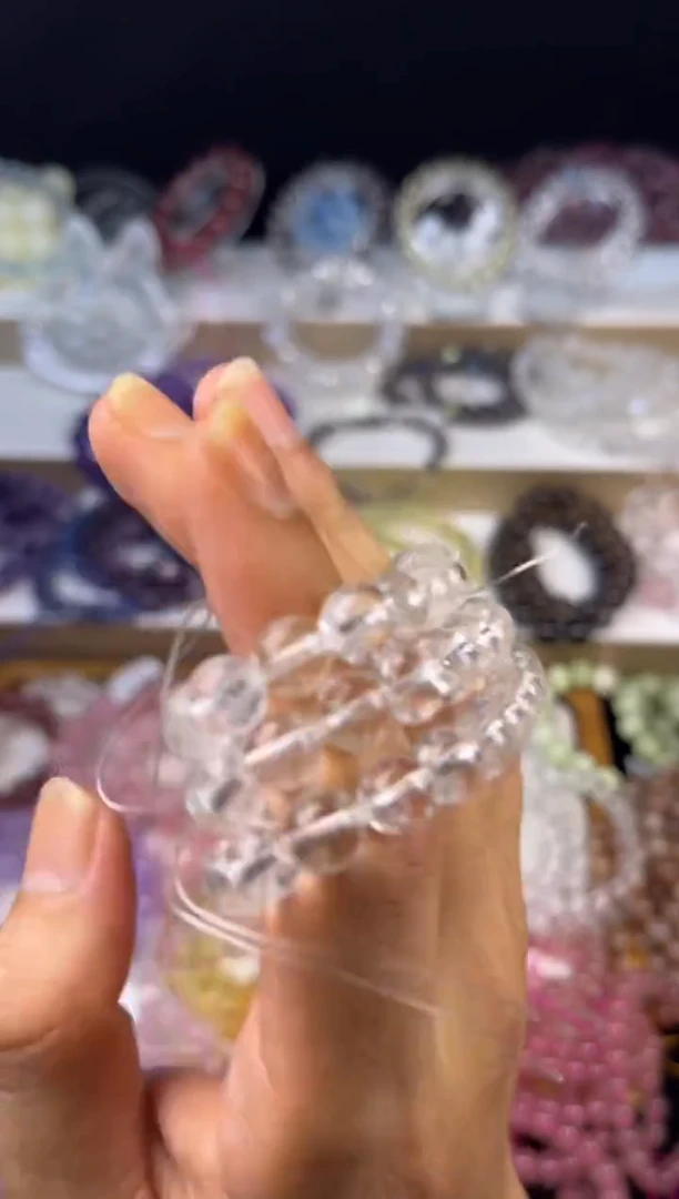 水晶手串未镶嵌三条 白水