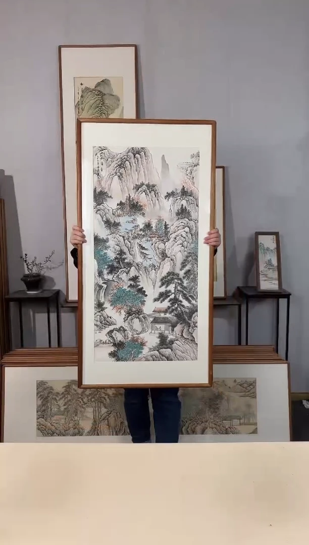 国画手绘*山水清音*62*122cm