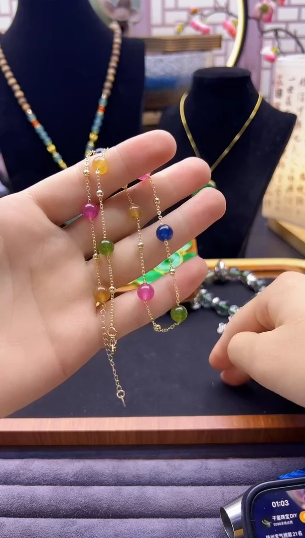 【闪购商品】碧玺颈饰14K金镶嵌X246