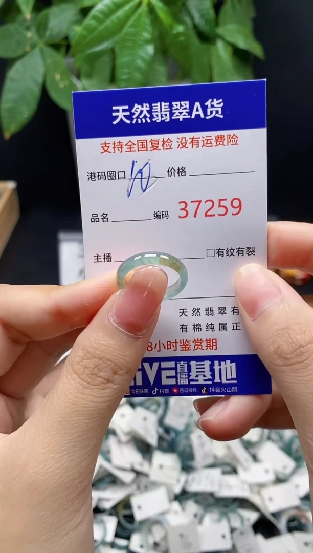翡翠戒指未镶嵌 天然翡翠戒圈7259