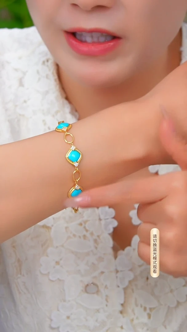 未镶嵌绿松石手链多样性发一