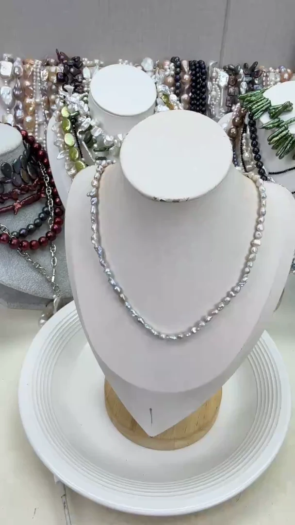 颈饰银S925镶嵌淡水珍珠1