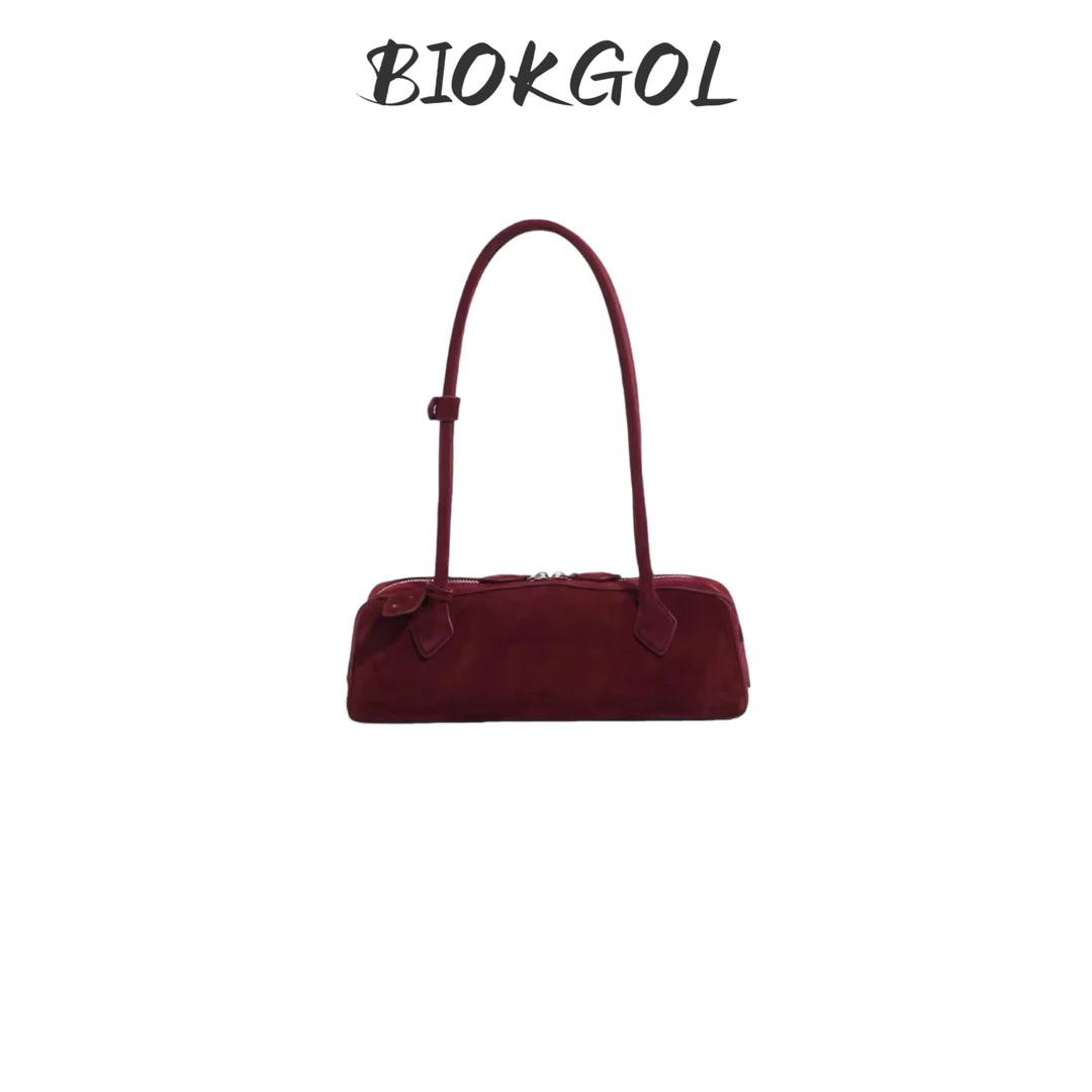 BIOKGOL/百顾进口羊筋皮 内里头层牛反绒 全钢五金 TECKL法棍9308