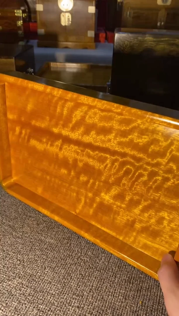 【闪购商品】金丝楠木艺金絲楠文承盤F15