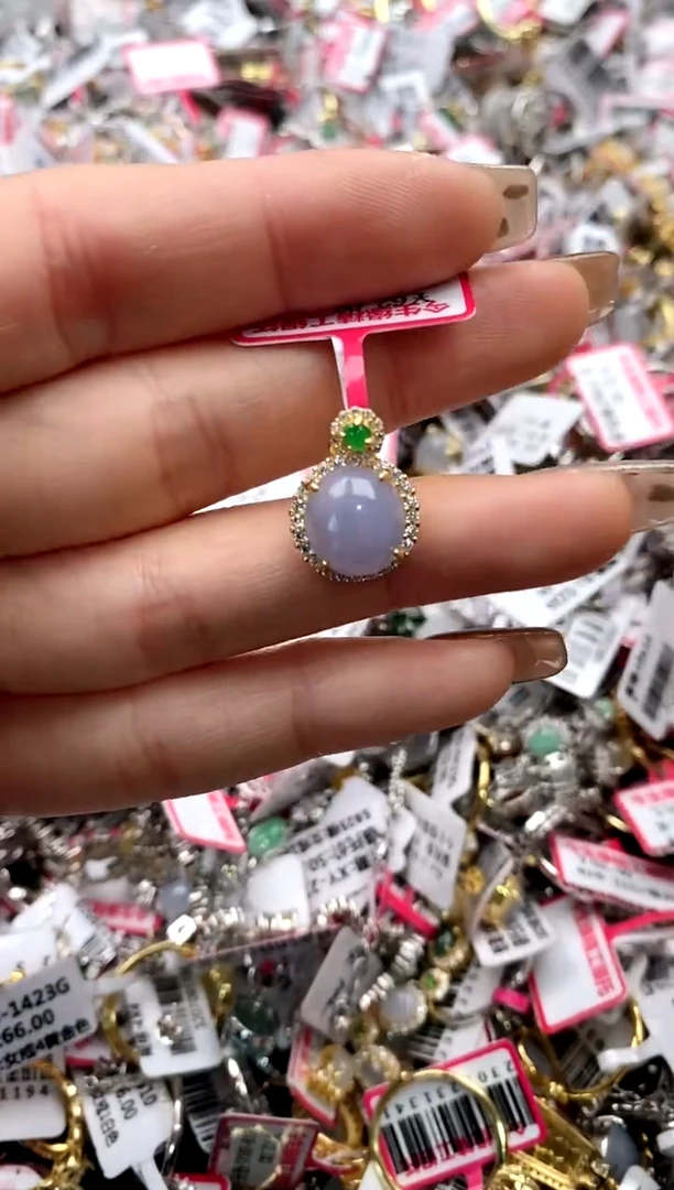 【闪购商品】翡翠戒指银S925镶嵌6666666     9