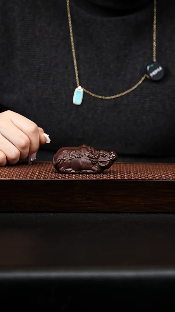 茶壶紫砂茶宠卧牛