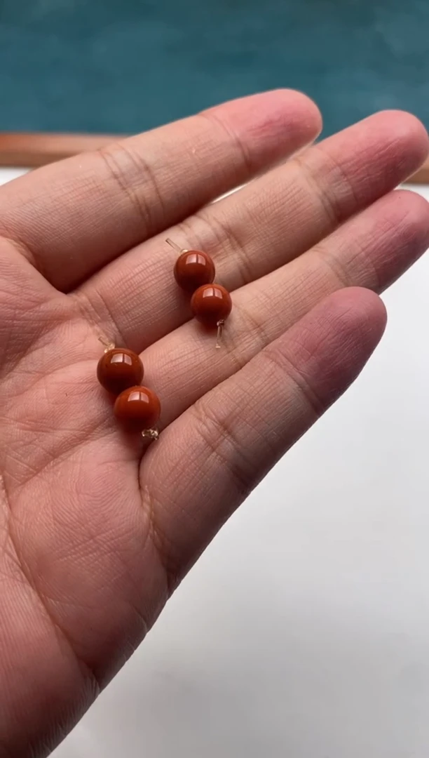 【闪购商品】南红玛瑙挂件合金南红一对