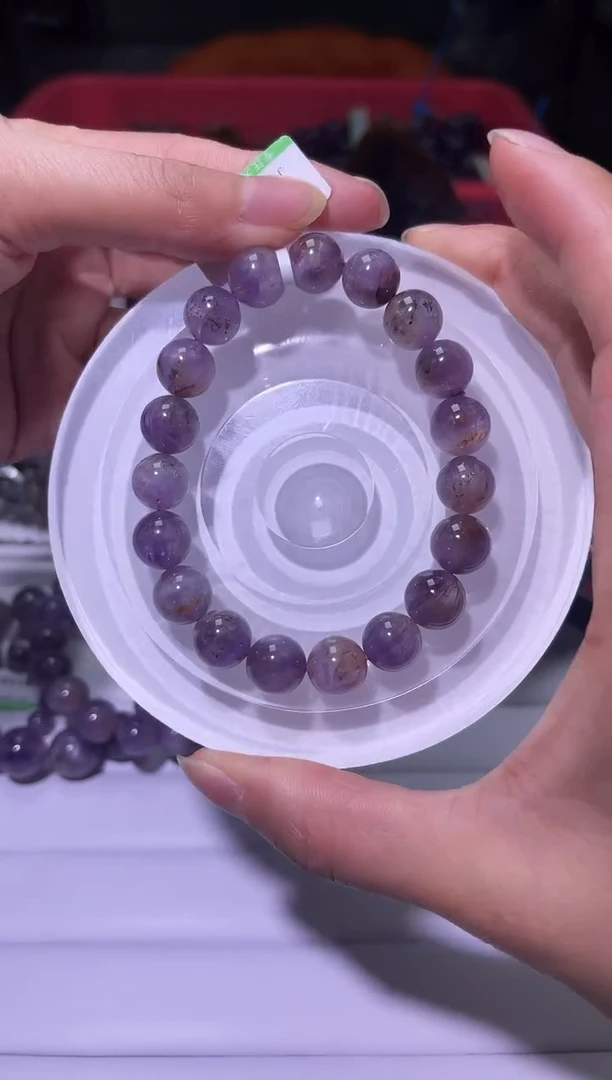 未镶嵌手链水晶J067-11mm极光紫钛单圈-多样性发其一