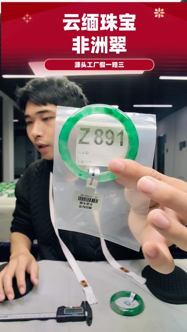 未镶嵌手镯石英质玉（非洲翠）58圈口Z891