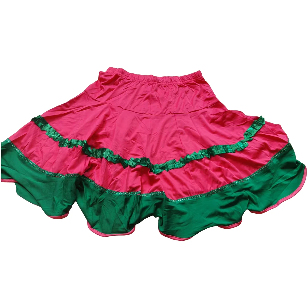 牛奶丝玫瑰花裙子