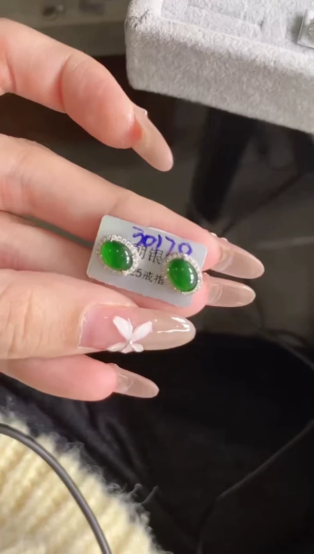【闪购商品】翡翠戒指银S925镶嵌51151-5