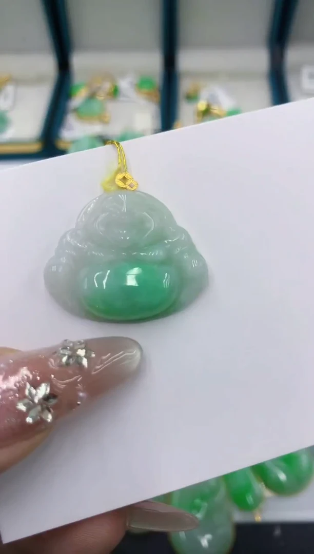 颈饰18K金镶嵌翡翠111111